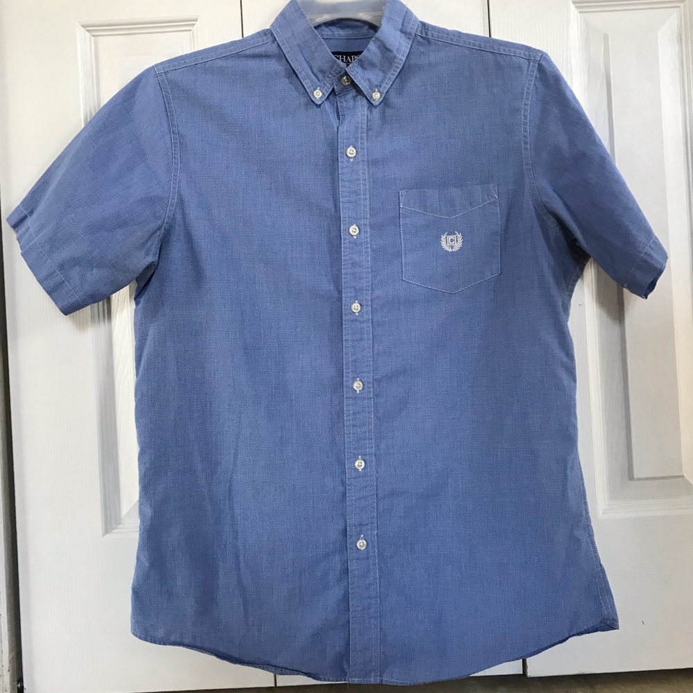 Chaps Short Sleeved Checkered Button Down